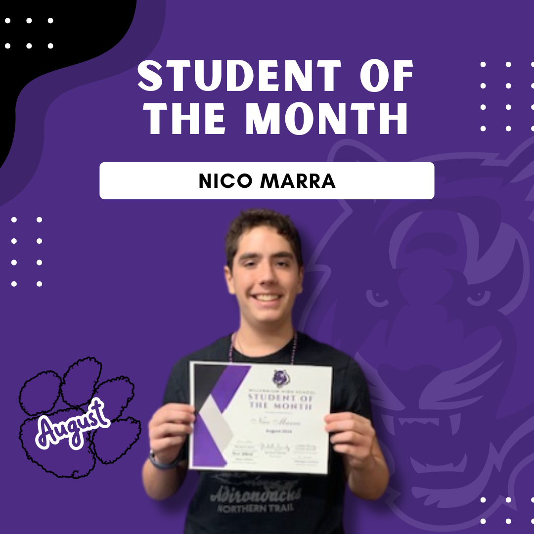  Nico Marra August Student of the Month